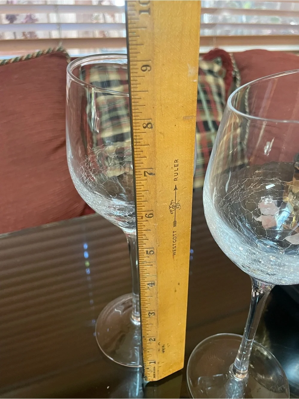 Pier 1 Slanted Crackle Wine glasses